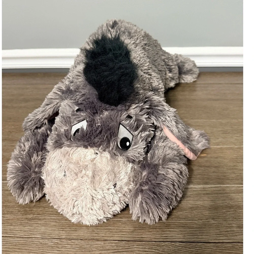 Disney Parks Eeyore Plush Winnie the Pooh Shaggy Grey Donkey Detachable Tail